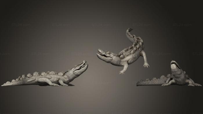 Animal figurines (Cragadile, STKJ_0851) 3D models for cnc